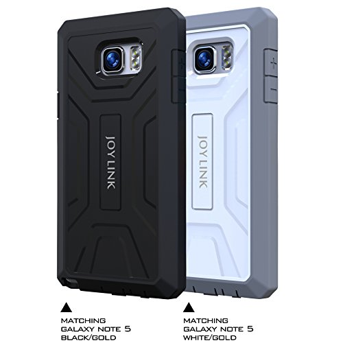 Joylink Samsung Galaxy Note 5 Case With Built-In Screen Protector, White #TOP7