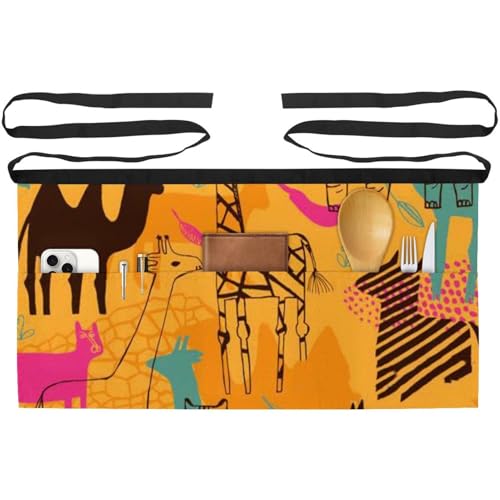 Lot de 3 tabliers courts multicolore Éléphant Griffe Camel à poches