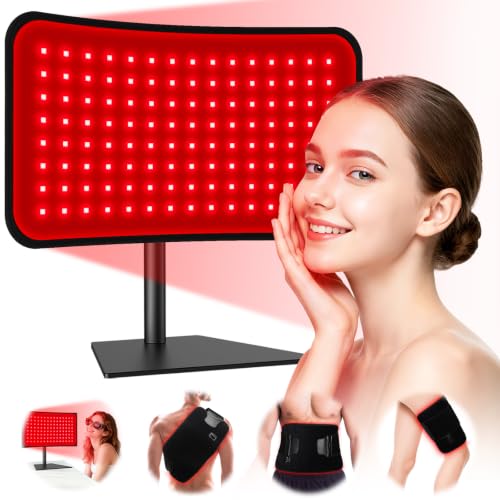 Image of Red Light Therapy for Face & Body, 2-in-1 Red Light Panel with Belt, 660nm Red Light and 850nm Infrared Red Light Therapy Lamp, Remote Control, Adjustable Brightness & Timer for Skin Care & Relaxation