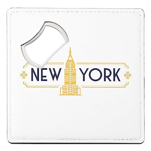sous Verre Décapsuleur - New York Etats-Unis Luxe Vintage Style - 1 unité (92 x 92 mm)