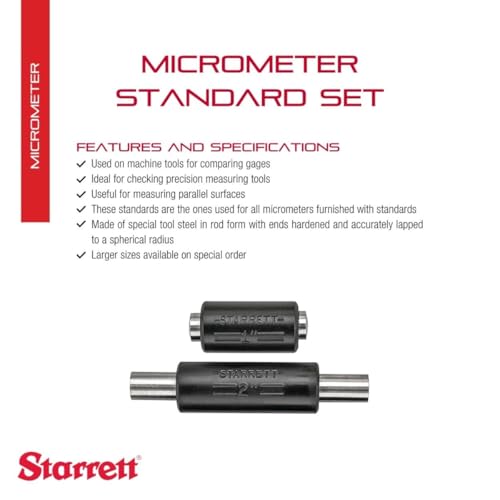 Micromètre standard Starrett S234C par 2 pour ajustement mécanique net - 2