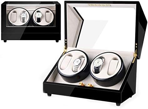 FENOKD Mechanical Watch Shaker with 4 Watch Winder Positions and 6 Display Storage Spaces for Mechanical Watches Automatic Watch Winder Box