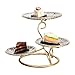 LiPengTaoShop Stojak na ciasto oryginalny design metalowy stojak na ciasto 3 rzędy serving tortowe-stojak-podstawka na owoce, na przyjęcie urodzinowe (kolor: złoty, rozmiar: 27 cm)