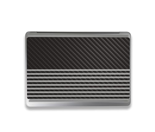 Image of MightySkins Carbon Fiber Skin Compatible with Microsoft Surface Laptop Studio 2 (2023) Full Wrap Kit - Pinstripe | Protective, Durable Textured Carbon Fiber Finish | Easy to Apply | Made in The USA