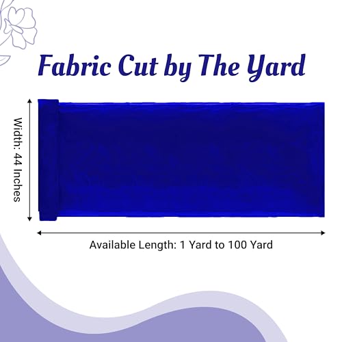 Image of MDS Pack of 45 Yard Bridal SOLID Sheer Organza Fabric Bolt for Wedding Dress ,Fashion, Crafts, Decorations Silky Shiny Organza 44aa‚¬A- Royal Blue