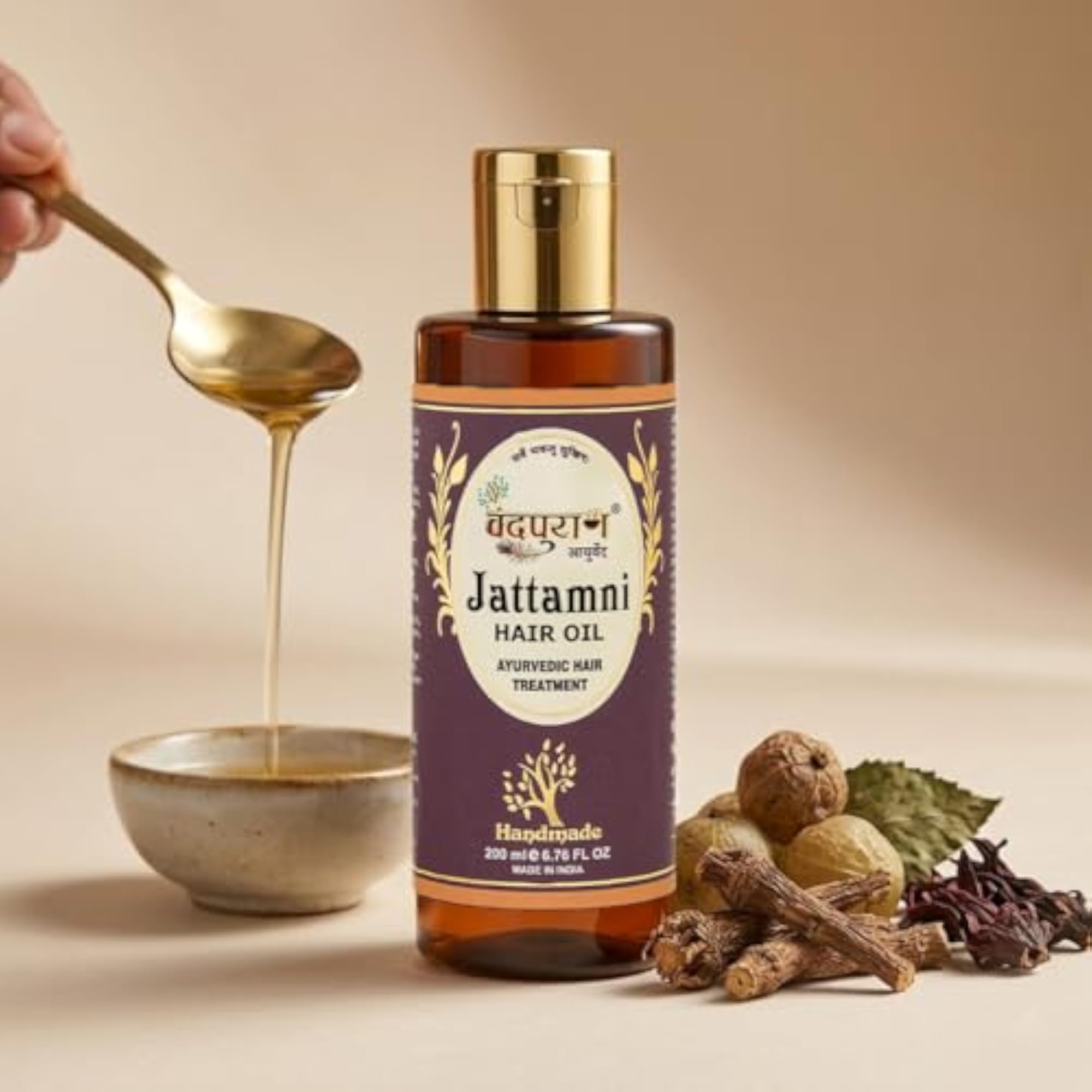 Jattamni Hair Oil with 110+ Ayurvedic Herbs