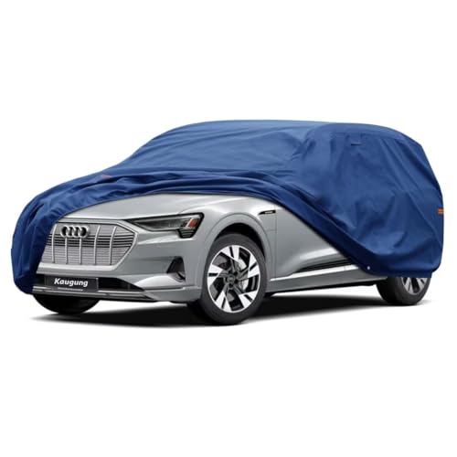 Image of Kaugung Heavy Duty SUV Cover Custom Fit for Audi e-tron (2018-2025),SUV Car Cover Waterproof All Weather with Anti-Theft Lock,Sun, Rain, Dust & Snow Protection.(USA Warehouse,Within 3-7 Days)