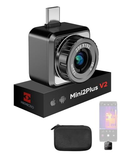 HIKMICRO Mini2Plus V2 Thermal Camera for USB-C iOS/Android 256×192 IR Resolution 512×384 SuperIR Adustable Focal Lens for Phone/Tablet Supports the latest iPhone models