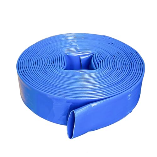 Manguera de descarga de agua plana, Manguera de descarga Layflat recubierta PVC varios tamaños(20m,1.2-inch)