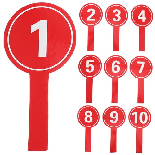 10 Piezas Paddles de Puntuación Mano Roja 12x24cm miniatura 1