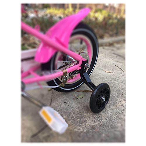 Training Wheels For Bike Compatible For Bikes Of 12 Inch Flash Mute Wheel (Black) #TOP2