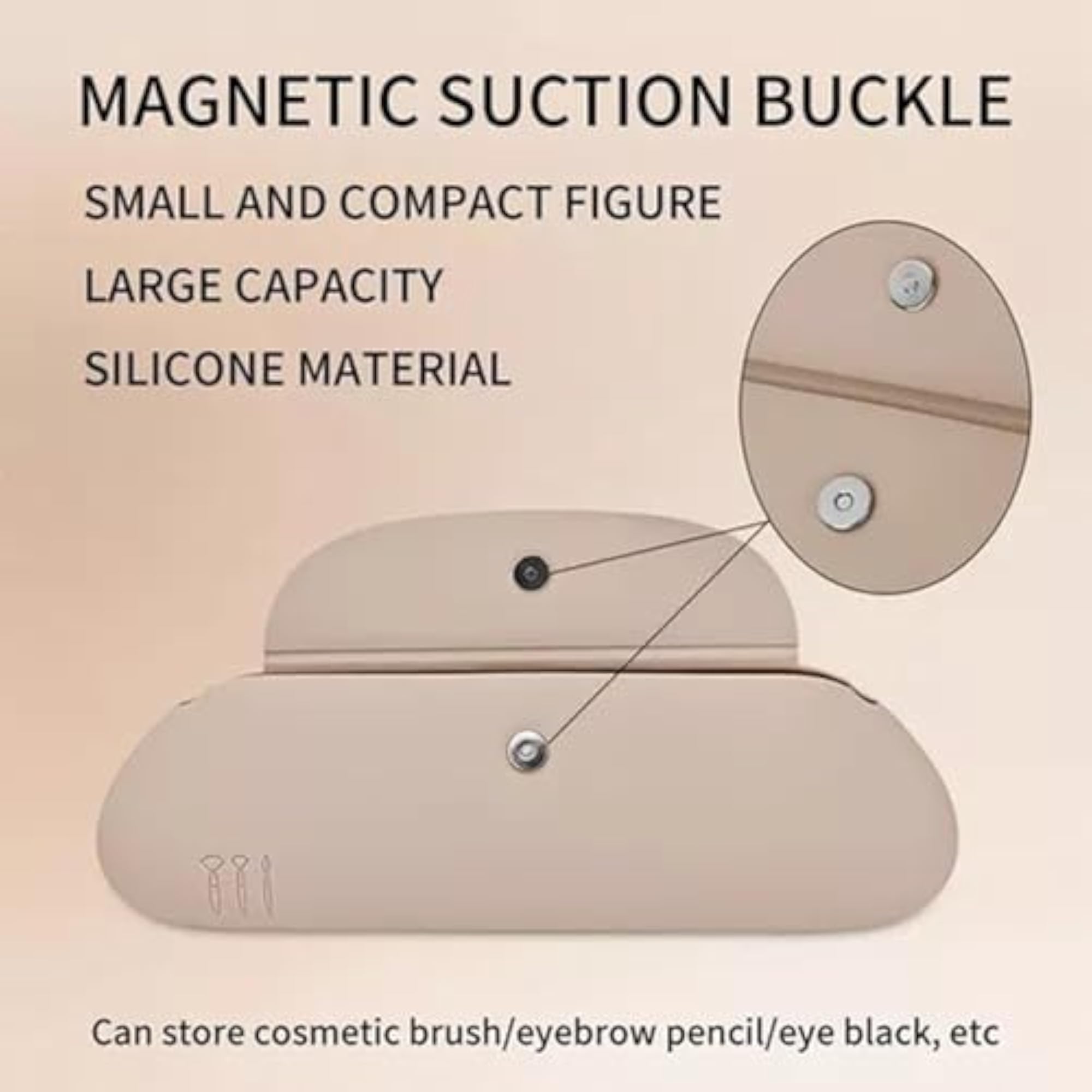 Silicone Makeup Brush Organizer, Portable Holder Case