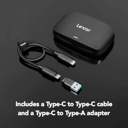 Lexar Professional CFexpress Type B / SD USB 3.2 Gen 2 Reader, Transfer Speeds Up To 10Gbps, Designed for CFexpress Type B and SD Cards (LRW520U-RNBNG)