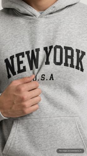 Image of FYLTR Men's Graphic Printed Fleece Hooded Sweatshirt with Kangaroo Pocket | Full Sleeve Pullover Hoodie for Medium to Heavy Winter