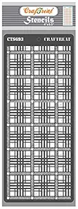 Plaid Stencils for Painting on Wood - 2 Step Plaid III Slimline Stencils Layering Stencils - Size: 4X9.5 Inches - Buffalo Check Plaid Stencil