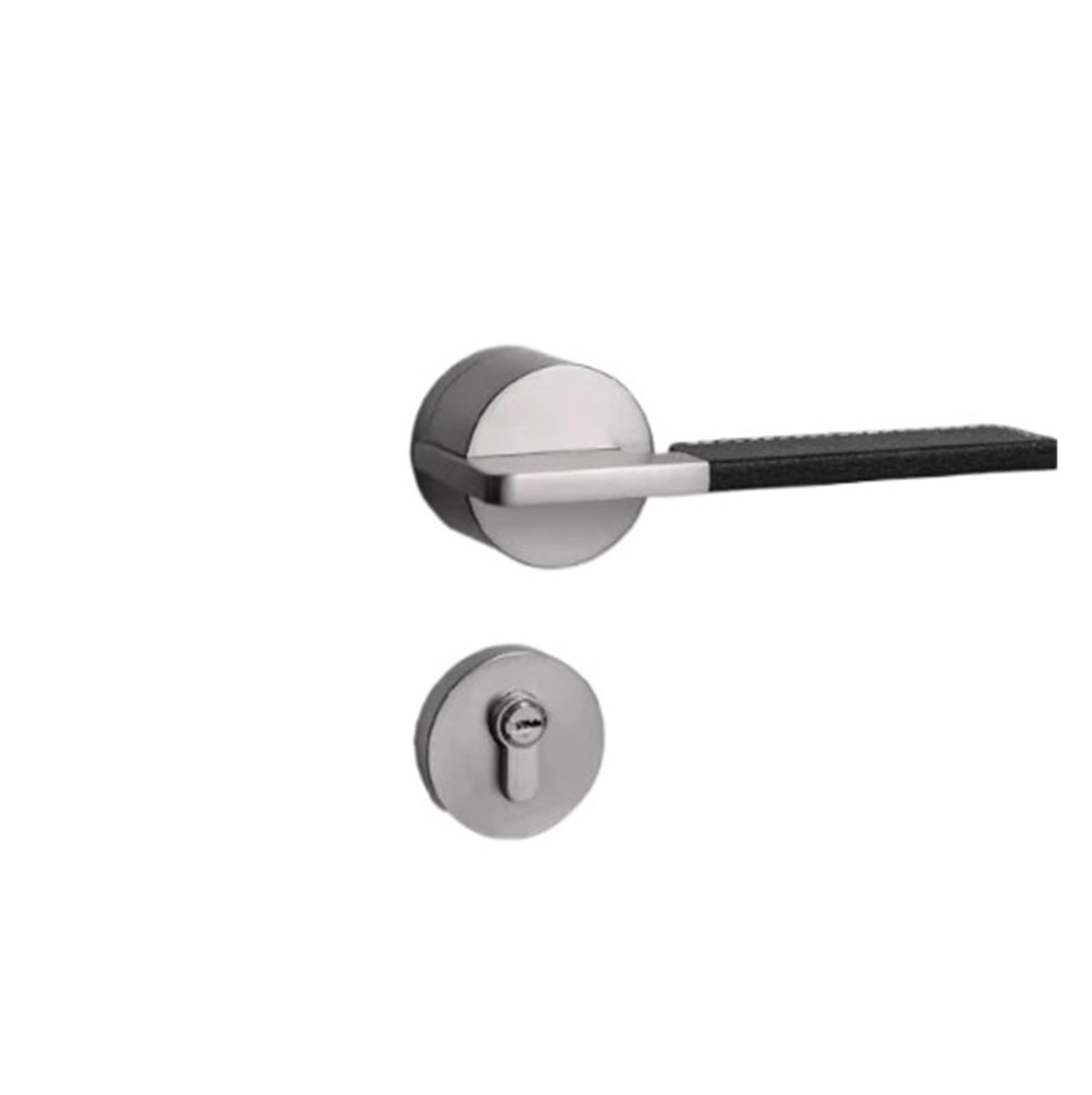 FBXRXZFPJ Door Handle Silent Door Lock Indoor Split with Key(Sub Nickel)