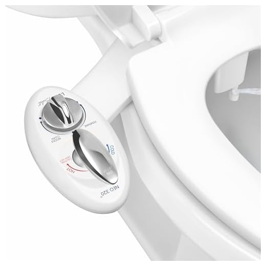 LUXE Bidet NEO 320 - Hot and Cold Water, Self-Cleaning, Dual Nozzle, Non-Electric Bidet Attachment for Toilet Seat, Adjustable Water Pressure, Rear and Feminine Wash, Lever Control (White)