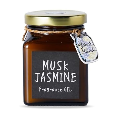 John's Blend OA-JON-86-6 Room Fragrance Air Freshener Gel, Musk Jasmine, Brown Bottle, Stationary Type, 4.6 oz (135 g) Cover