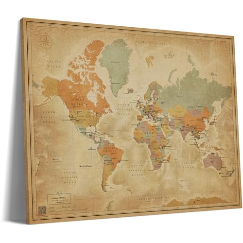 World Map Pin Board with pins, Best gift for People