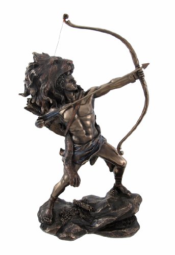 Estatua de Hércules disparando flecha mitología griega miniatura 1