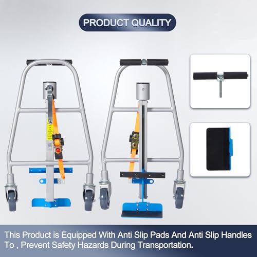Furniture and Crate Mover, Mechanical Equipment Moving Dolly 1210lbs Capacity,Used for Safely Transporting Cabinets, Furniture, and Crates - Sold in Pairs
