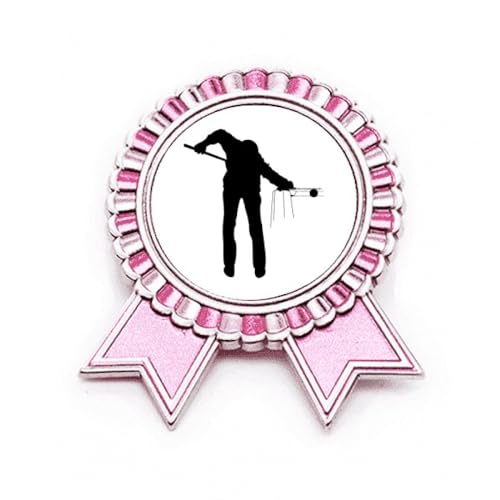 Broche rose en métal de qualité pour le billard et le sport taille M