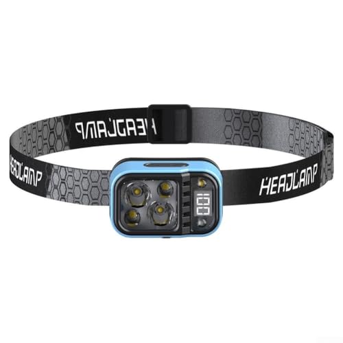Linterna frontal LED para camping y carreras nocturnas con ajuste de ángulo cómodo 4