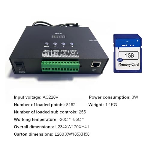 Contrôleur Artnet H807SA 8192 pixels pour synchroniser 8 bandes LED
