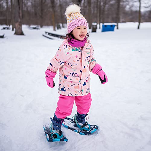 Jan & Jul Toddler Rain Or Snow Pants Girls, Waterproof Kids (Fleece-Lined: Watermelon Pink, 3T) #TOP7