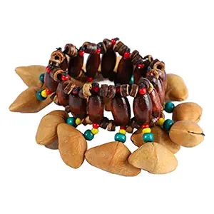 Nuts Handbell, Nut Shell Percussion Instrument Bell Durable Gift Portable Solid Wood for Parties for Adults Kids
