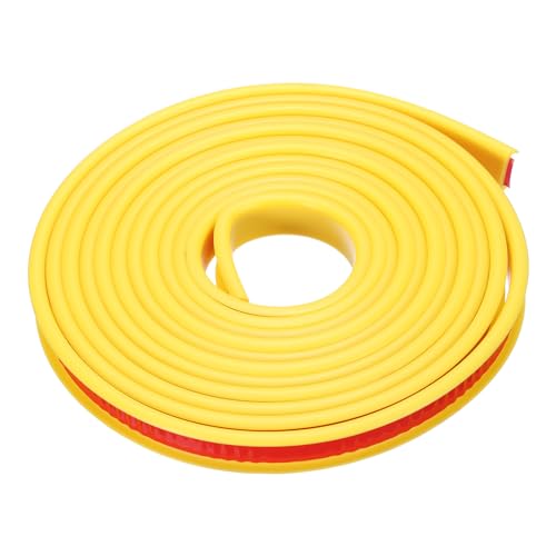 Image of uxcell U-Shape Edge Banding, 9.8ft x 12mm TPE Self-Adhesive Veneer Edging, Plywood Edge Trim Flexible Furniture Edge Protector for Countertop Cabinet Shelf Repair Restoration (Yellow)