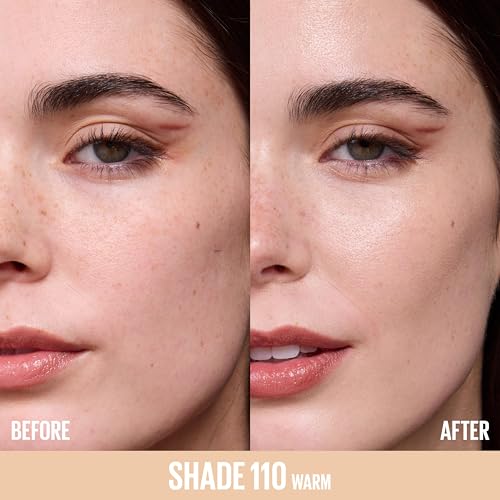 Image of Maybelline Lifter Plump & Glow Foundation, Liquid Foundation with 2% Niacinamide + Hyaluronic Acid, Plumping and Brightening Face Makeup, 110, 1 Count