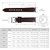 Berfine Genuine Leather Watch Strap,Vintage Handmade Quick Release Watch Band for Men Women,18mm Dark Brown #5