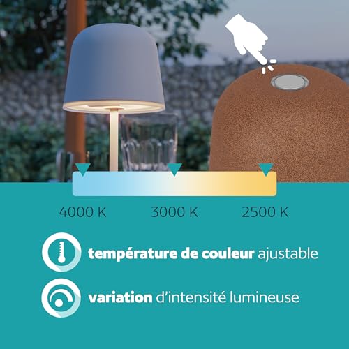 Lampe de table extérieure sans fil tactile Eglo Mannera-S - 6