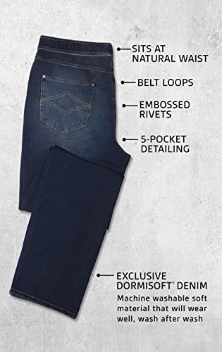 Pajamajeans Men's Jeans With Elastic Waist - Mens Straight Pull On Jeans, Bluestone, Xxl #TOP3