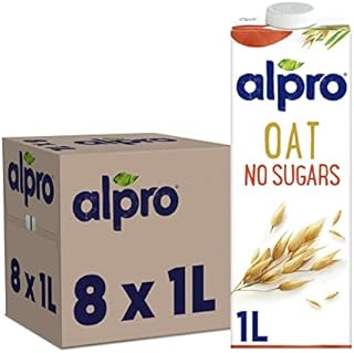Alpro Oat No Sugars Plant-Based Long Life Drink, Vegan & Dairy Free, 1L (Pack of 8)