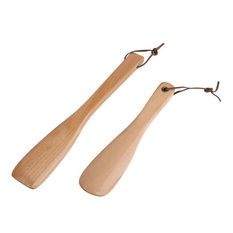 Calzador largo extractor de zapatos de madera maciza 6