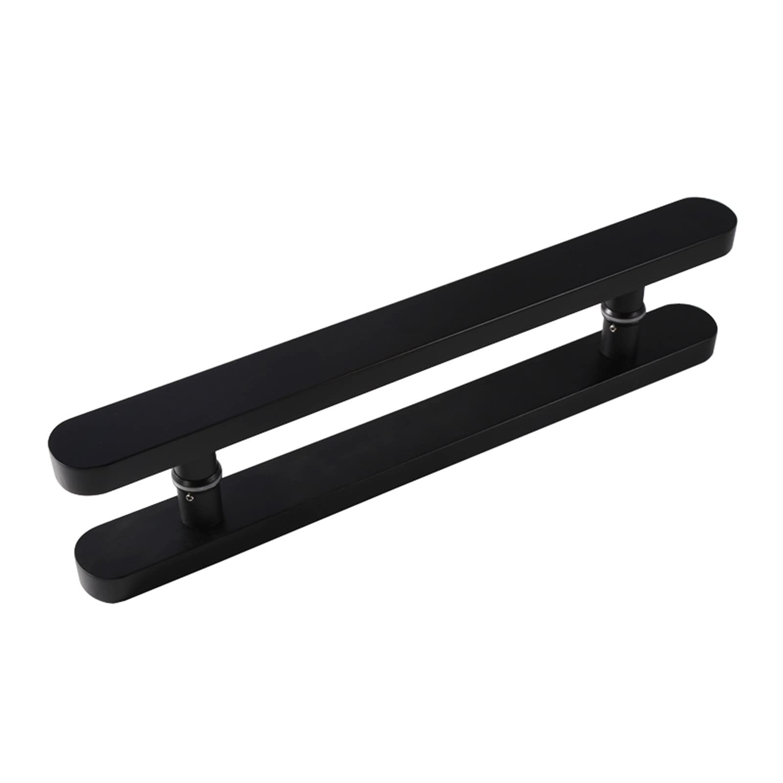 Poignée de porte double face moderne en bois et métal pour verre