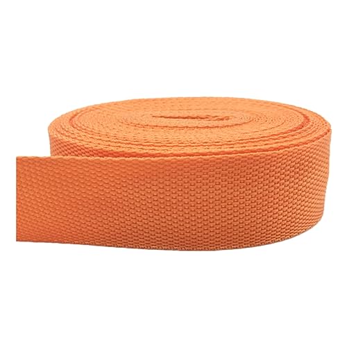 Bias Binding Tape Herringbone Webbing, Webbing Strap 50mm - Polypropylene Tape for Bags Backpack Repair, DIY Crafts, Luggage/Cargo Strapping(Orange,20 Yard)