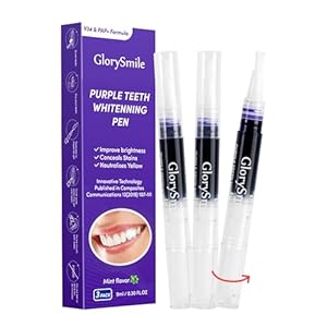 Purple Teeth Whitening Pen 3PCS Teeth Whitening Gel Pens Teeth Whitening Kit Purple Color Corrector for Sensitive Teeth, Tooth Stain Removal