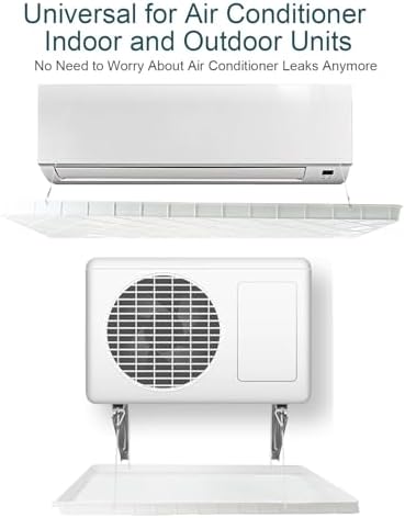 Large Air Conditioner Drip Tray, Plastic Drip Pan with Mounting Accessories, Indoor/Outdoor Drip Catcher for Split AC Units (80cm x 32.5cm x 3cm)