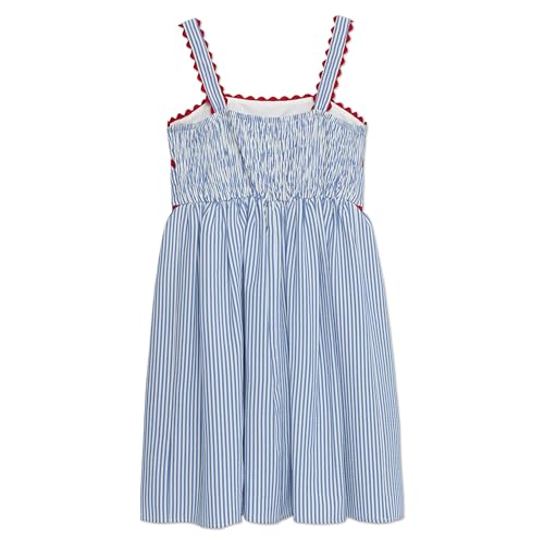 Speechless Girls' Striped Cotton Smocked Back Dress with RIC Rac Trim2
