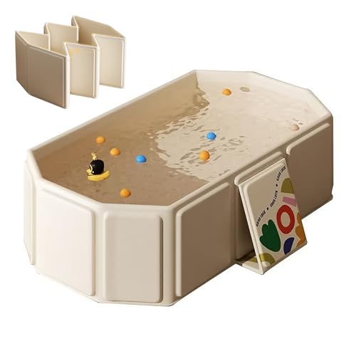 DUSHARKFUN Collapsible Baby Bathtub, Portable & Foldable Bathtub for Newborns to Toddlers, Easy to Store, Lightweight for Home & Travel, SpaceSaver Baby Tubs for Kids