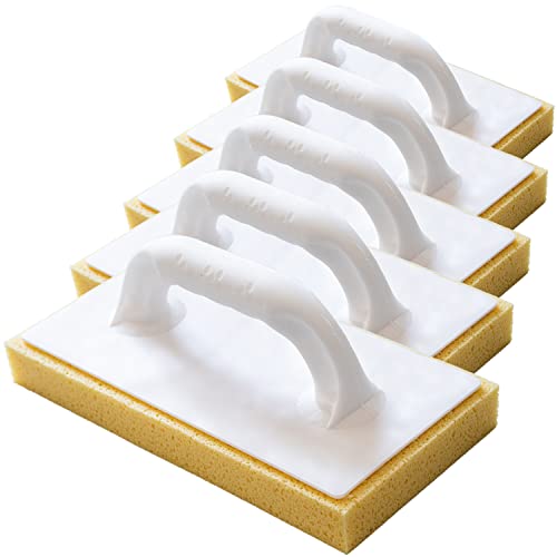 Kronen Hansa 5x Reibfix Fliesenwaschbrett mit Hydro-Schwammauflage zum Abwaschen von Fliesen (Fliesenschwamm, Putzbrett, gerastert, Made in Germany, 140 x 280 mm, Stärke 30 mm) …