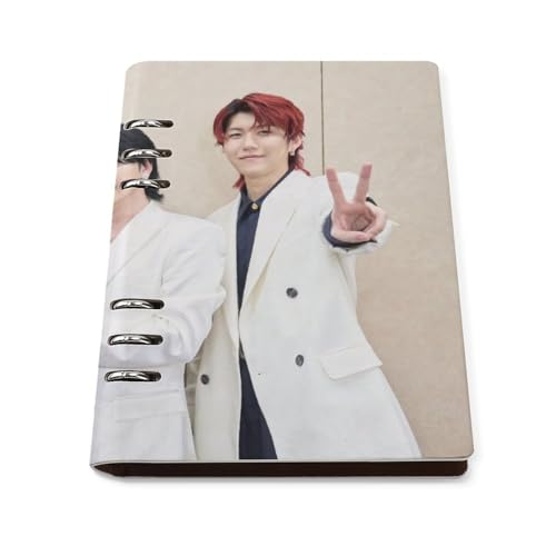 ミセス・グリーン・アップル メモ帳 ルーズリーフ式 A5PUレザーノート システム手帳 文房用具 周辺可愛い 筆記本 日記帳 学生用品 オフィス用品 新学期 進学 旅行 学生 男女兼用 スケジュール帳 ビジネスノート(71)