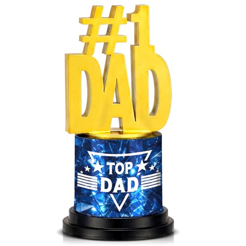 Tondiamo Small Trophy Celebrate the Top Award 6 Inch Tall Plastic MVP Funny Game Small Trophy and Awards for Employees Boss Custom Competition Gifts (Fathers Day)