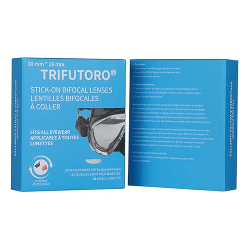 Stick On Bifocal Lenses Reader Magnifying Adhesive Reading Lens Sticker Sunglasses Diving Scuba Mask Goggles Glasses Magnifier Add On (2.5 x)