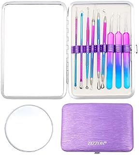 ZIZZON Blackhead Remover Kit Pimple Comedone Extractor Tool Set Treatment for Blemish, Zit