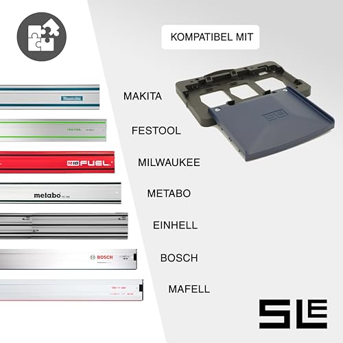 SLE Profi Führungsschienenadapter für Bosch GST 12V-70 Stichsäge Adapter für Makita/Festool/Bosch/Mafell/Einhell/Milwaukee/Metabo Führungsschiene