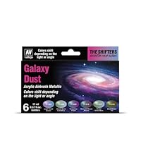 Vallejo 077092 Farb-Set, Galaxy Dust Modellbausatz, verschieden, 17 ml (6er Pack)